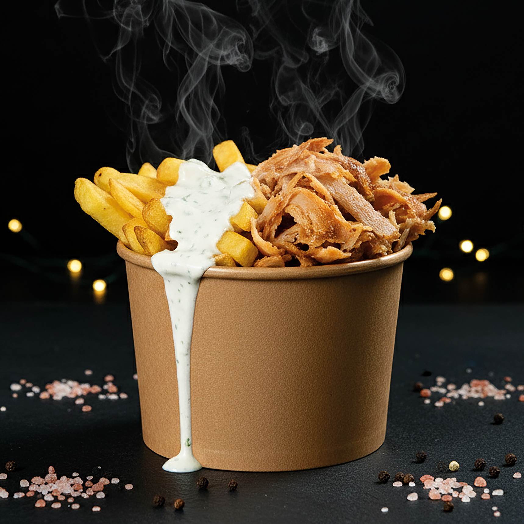 Q´bab box vom feinen Kalbssteak mit Pute